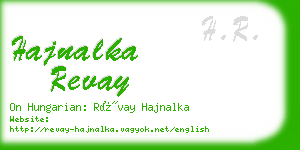 hajnalka revay business card